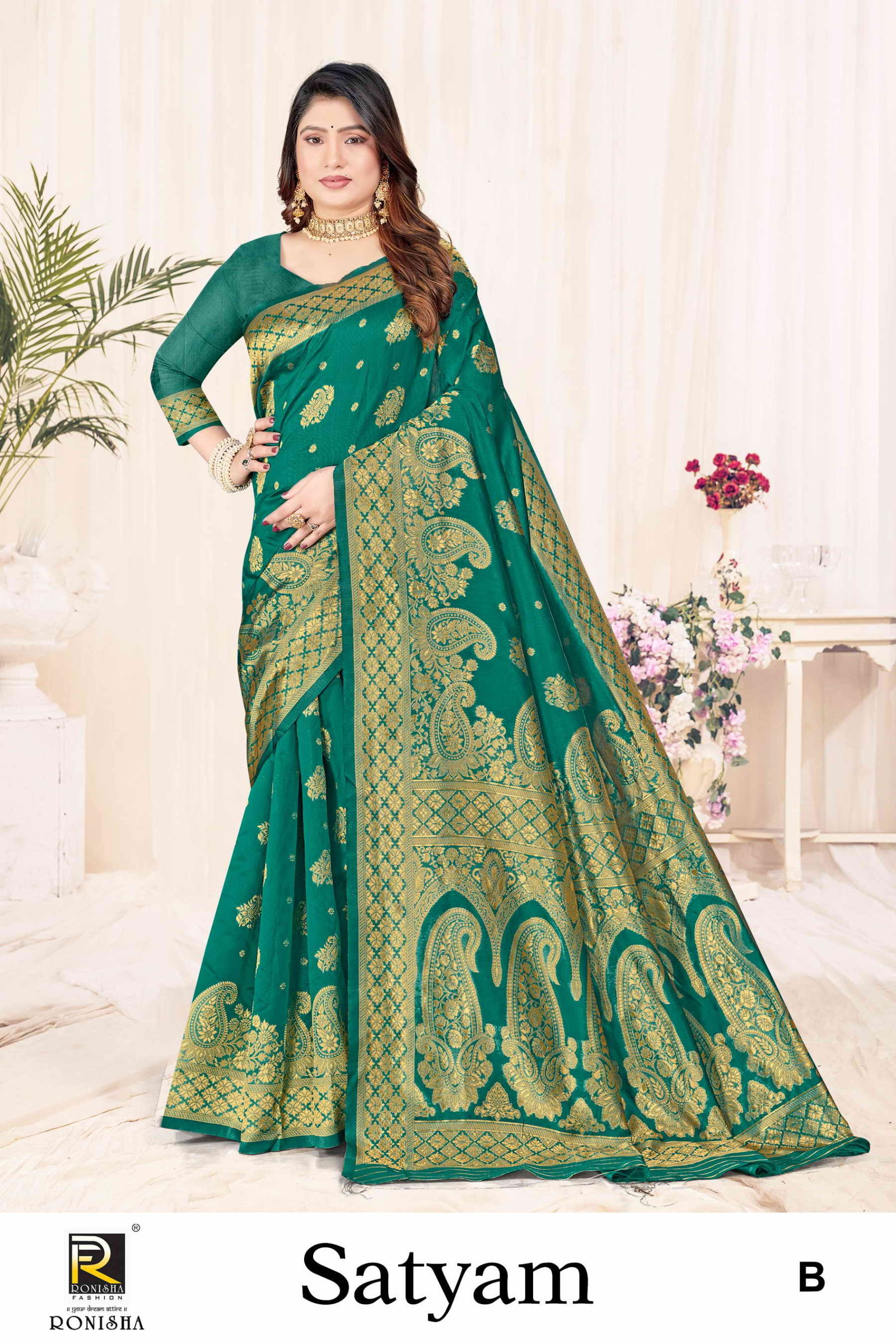 Satyam A To F By Ronisha Designer Banarasi Silk Sarees Wholesale Price In Surat
